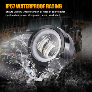 Faro LED Cuadrado de 4 Pulgadas y 40W con Anillo Halo, Proyector <span class=keywords><strong>Bi</strong></span>-LED, Luz de Conducción, Nuevos Accesorios de Lámparas para Auto, Luz de Trabajo para Vehículo - Product Image 4