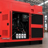 Générateur diesel silencieux refroidi par eau, efficacité de 99 %, 380 V, 400 V, 24 V CC, démarrage électrique, 1800 tr/min, 50/60 Hz, puissance de pointe industrielle