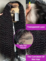 Pelucas de Cabello Humano Original Deep Wave 13x6 HD Lace Front Pre-Plucked, Pelucas Frontales Rizadas 13x4 para Mujeres Negras