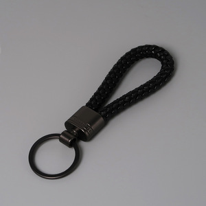 Portachiavi in Corda di Pelle Intrecciata Ecologica di Alta Qualità con Anello in Lega di Zinco, Design Moderno e Semplice, Stampa Tipografica - Product Image 6