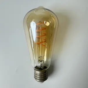 Toptan Amber cam sıcak beyaz 220V 4W T45 A60 A60 G80 antik Vintage Retro dekoratif Edison LED Filament ampul