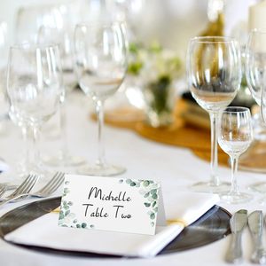 Cartes <span class=keywords><strong>de</strong></span> table aquarelle <span class=keywords><strong>de</strong></span> verdure imprimées personnalisées Cartes <span class=keywords><strong>de</strong></span> tente imprimables Cartes <span class=keywords><strong>de</strong></span> table vierges pour dîner - Product Image 6