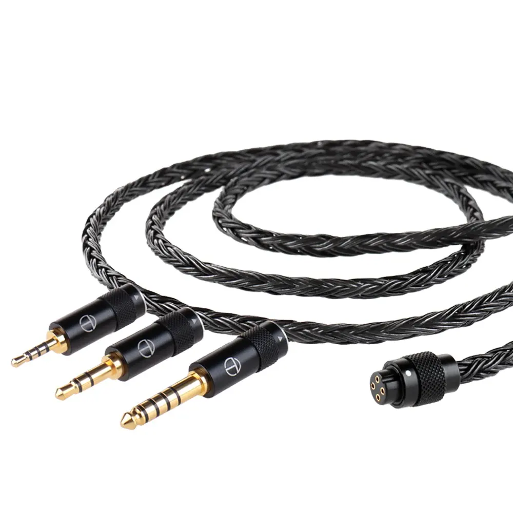 TRN T2 Pro New arrival HIFI detachable Silvered cable MMCX HIFI Upgrade Cable with 3 replace plug