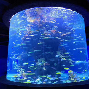 Coluna redonda de acrílico transparente comercial personalizada para aquário grande aquário - Product Image 6