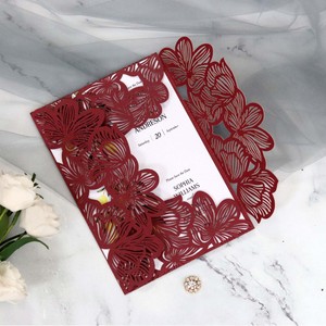 Sobres láser personalizados Invitaciones <span class=keywords><strong>de</strong></span> compromiso Boda <span class=keywords><strong>Bautizo</strong></span> Ahueca hacia fuera Tarjeta <span class=keywords><strong>de</strong></span> felicitación Invitaciones Sobres - Product Image 3