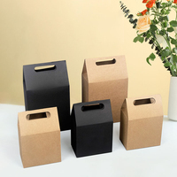 Boîte cadeau en papier cartonné blanc miniature avec logo personnalisé, vente en gros, petite boîte carrée en papier monochrome, emballage cadeau avec poignée