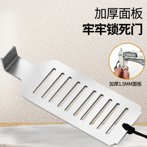 Butée de porte en acier inoxydable avec corde et crochet, fixation au sol, design minimaliste, durable, pour la sécurité et les voyages - Product Image 4