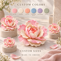 Fleur de pivoine en argile faite à la main de qualité supérieure, décoration florale douce et pastel personnalisée pour la maison, les mariages et les présentoirs cadeaux