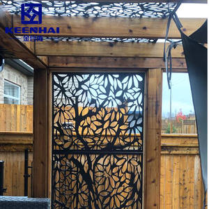 ألواح سياج حديقة معدنية مقطوعة بالليزر من الألومنيوم والكورتن، تصميم زخرفي معماري، شاشة باب وبوابة، تصميم ثلاثي الأبعاد - Product Image 4