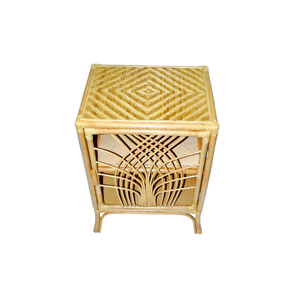 Les tiroirs de rangement R015 sont fabriqués en contreplaqué de rotin écologique, alliant le charme bohème vintage avec une touche tropicale. - Product Image 1