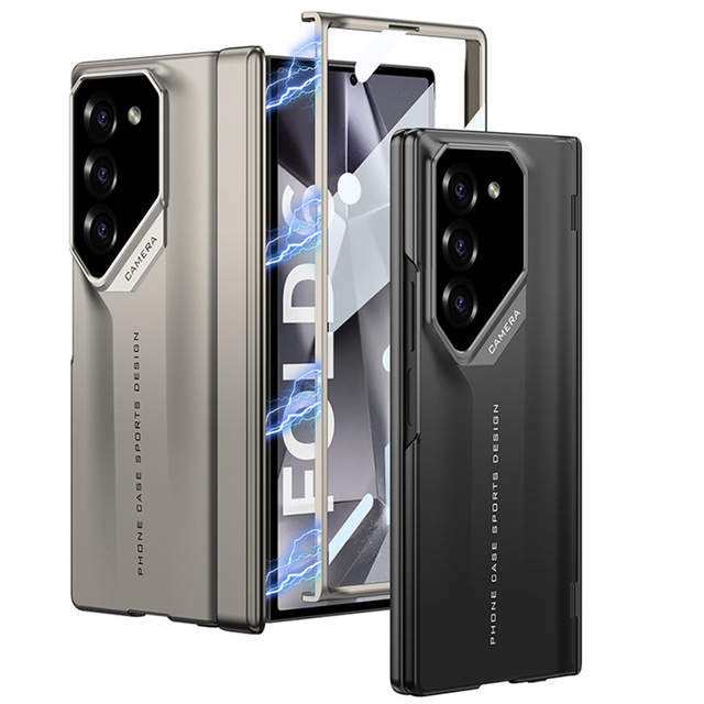 Wholesale 2025 New Magnetic Hinge Supercar Blade Shell Film Integrated Folding Anti-fall Phone Case for Samsung Fold 7 6 5 4