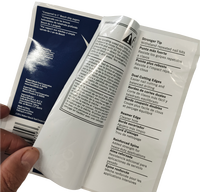 Étiquette de brochure multicouche personnalisée, autocollant imperméable multi-pages pour emballage de bouteilles de cosmétiques, de vin et de soins de la peau