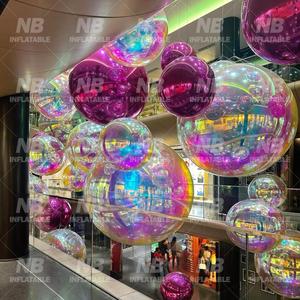 Iridescent Event Decoration PVC Floating Sphere Mirror <b>Balloon</b> Shinny Inflatable Ball Shiny Balls Inflatables <b>Customized</b> Mirror - Product Image 4