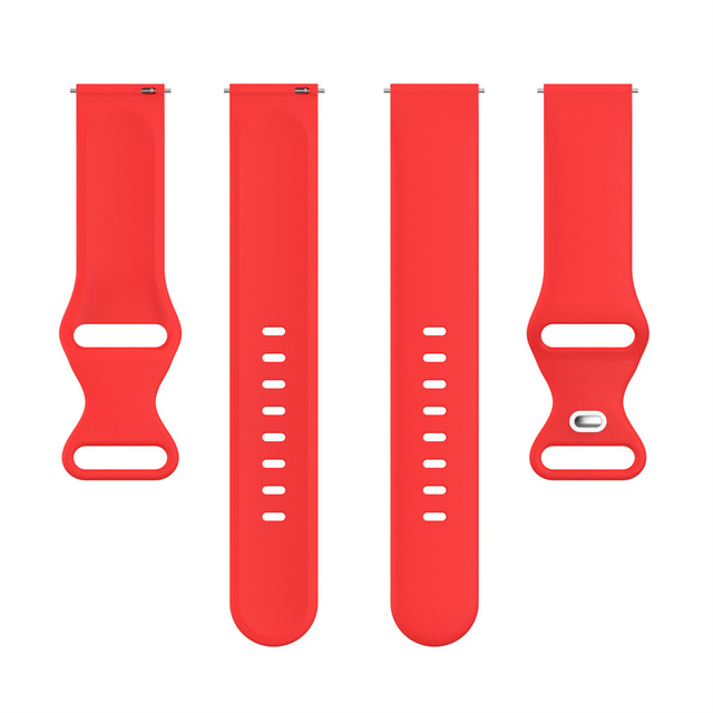 High Quality 20mm Silicone Rubber Smart Watch Strap for Samsung for Galaxy Watch 4 3 Classic Active 2 Butterfly Buckle