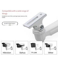 Support de surveillance universel, support universel en aluminium blanc pivotant en forme de bec de canard, étanche, pour câblage dissimulé de caméra intérieure/extérieure