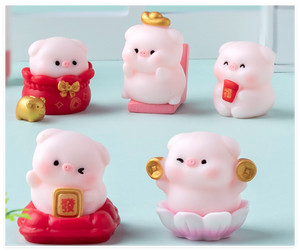 3D Nhựa Đồ Chơi Chúc May Mắn Lợn Bất Ngờ Mù Túi Hình Tự Làm Phim Hoạt Hình Bức Tượng Nhỏ Thu Năm Mới Giáng Sinh Trang Trí Vườn - Product Image 6