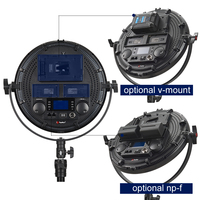 TOLIFO R-S60RGB Panneau LED rond RGB pour studio, contrôle APP DMX, pleine couleur, 80W, alimenté par batterie, éclairage vidéo photographique (12 pouces)
