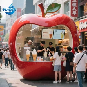 Scultura in Fibra di Vetro Personalizzata, Scultura 3D Illuminata per Esterni, Scultura in Resina, Paesaggio con Fragole per Centro Commerciale - Product Image 6