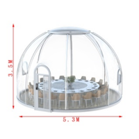 Tente de maison à bulles de luxe personnalisée pour l'extérieur dôme sphérique en polycarbonate transparent de 6mm cadre en aluminium étanche étoilé