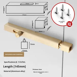 Aluminum Alloy Visible <b>Latch</b> Door Bolt Anti-Theft Door <b>Lock</b> <b>Latch</b> Bathroom Thickened Wooden Door Punch-Free <b>Latch</b> Modern Simple - Product Image 6