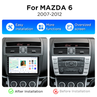 Autoradio Android Junsun 2 Din Navigation pour Mazda 6 GH 2007-2012 CarPlay Auto GPS Navigation Bluetooth Lecteur multimédia vidéo