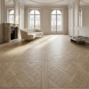 Panneau de revêtement de sol stratifié en chêne blanc <span class=keywords><strong>massif</strong></span> non fini, installation par clips, design moderne pour salon - Product Image 2