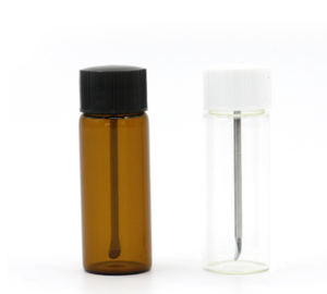 Flacon en verre borosilicaté de 5ml personnalisé emballage de pilulier étanche à l'<span class=keywords><strong>air</strong></span> et à l'odeur avec cuillère en acier inoxydable quantité minimale de commande 100 pièces - Product Image 3