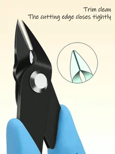1pcs Stainless Steel Nail Art Scissors, Rhinestone Remover, Nail Art Decorations Removers, Diagonal Pliers, Nail Cutter Manicure - Product Image 5