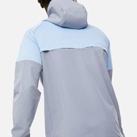 Nouvelle veste de course pour hommes, personnalisée, 100 % polyester, réfléchissante, respirante, légère, impression numérique, avec fermeture éclair