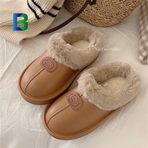 BC all'aperto invernale scivoli impermeabili da donna pantofole da casa all'ingrosso impermeabili foderate di pelliccia sandali caldi da donna - Product Image 4