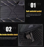 Tapis de sol de voiture en cuir de luxe imperméable toutes saisons en gros, personnalisé avec logo 3D 5D 7D, tapis de sol de voiture