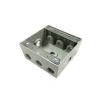 Boîte de jonction en aluminium moulé 2 gangs 3/4"*6 trous (TGB62/TGB62X)