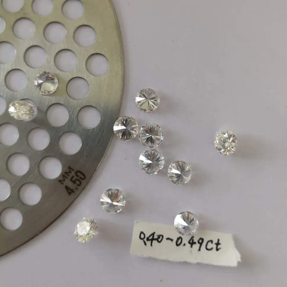 高品質新製品0.4カラットラウンドダイヤモンド合成ダイヤモンドcvdダイヤモンド