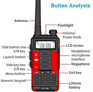 Baofeng-Walkie-talkie de doble banda, radio de dos vías <span class=keywords><strong>Uv10r</strong></span> Plus, de alta potencia, de 8W, walkie-talkie, original, de doble banda, de dos vías, de 8W - Product Image 3