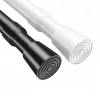 Tringle télescopique en fer réglable de 30 cm à 290 cm, sans perçage, pour rideaux, penderie moderne, ou comme support de suspension pour salle de bain et cuisine