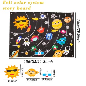 Super March Offre Spéciale jouets durables pour bébé, système solaire, univers, feutres, tableau sensoriel pour les tout-petits - Product Image 2
