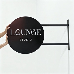 Exterior <b>Wall</b> Hanging Advertising Round <b>Sign</b> Boards Store Shop Front Outdoor Blade <b>Sign</b> for Business - Product Image 1