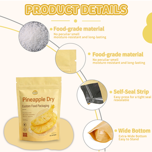 ถุงซิปล็อคแบบตั้งได้ ผลิตตามสั่ง วัสดุ PE พลาสติก ปิดผนึกด้วยอลูมิเนียมฟอยล์ สำหรับบรรจุภัณฑ์อาหาร - Product Image 4