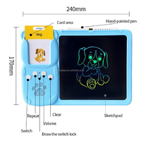 Cartes flash parlantes avec mots en langue personnalisée, tablette d'écriture LCD, tableau de dessin, jouet pour enfants, préscolaire, Montessori, jouet éducatif
