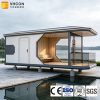 Module de villégiature insulaire modulaire, isolé, prêt pour le transport maritime, pour location de vacances à la plage, maison-capsule spatiale détachable