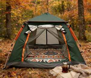 เต็นท์แคมป์ปิ้งพกพาแบบชั้นเดียว ผ้าอ๊อกซ์ฟอร์ด กันน้ำ กันลม อัตโนมัติ สำหรับทุกฤดู ขายส่ง - Product Image 3