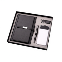 Ensemble cadeau de carnet A5 en cuir PU de luxe, logo personnalisé, agenda d'entreprise avec stylo, tasse thermique, clé USB pour la promotion de l'entreprise
