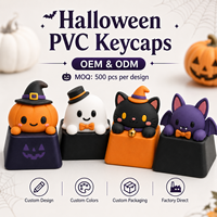 Ensemble de touches de clavier 3D artisanales, couleurs personnalisées, figurine de sorcière chat noir, touches de clavier pour gamer, ornement de bureau, directement de l'usine