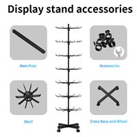 Support de présentation rotatif en acrylique transparent sur mesure pour feuilles de séchage, bijoux et chapeaux, pour sols polis, vente en gros