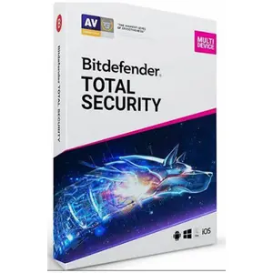 Chave digital Bitdefender Total Security de ativação online 1 ano 1 PC Software Antivírus Global Assinatura por enviar e-mail