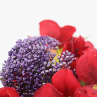 Grosir 31cm 4-kepala dekorasi pernikahan buatan Peony Hydrangea buket bunga yang diawetkan tanaman penjualan buatan