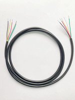 24/22/20AWG RVV 2/3/4/5/6/7/8Core Tembaga Berlapis Timah Terlilit PE 300/500V Kabel Listrik Selubung Lunak Hitam 100m