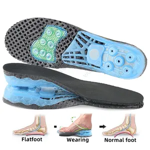 EVA Sol Sepatu Penopang Lengkungan Ortopedi, Silikon Musim Semi Sisipan Kaki Datar Sepatu Orthotic Sol Plantar Fasciitis