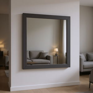 Espejo de pared cuadrado Db Louis Philippe, cristal de 6,0 mm con marco gris oscuro - Product Image 2