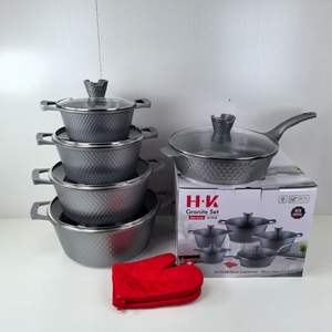 Hk nhỏ Kim cương sâu chảo 12-mảnh đặt bếp không dính đồ nấu nướng phù hợp với đồ dùng nhà bếp - Product Image 3